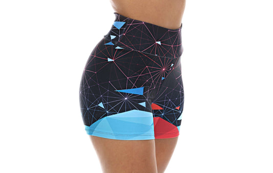Short Fitness azul sublimado em Estampa digital – Doce Malícia