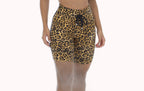 Short Fitness em animal print amarelo – Doce Malícia