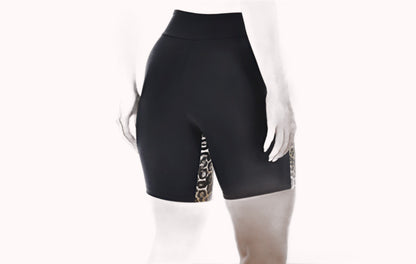 Short Fitness em Animal Print Amarelo