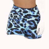 Short Fitness em animal print azul – Doce Malícia