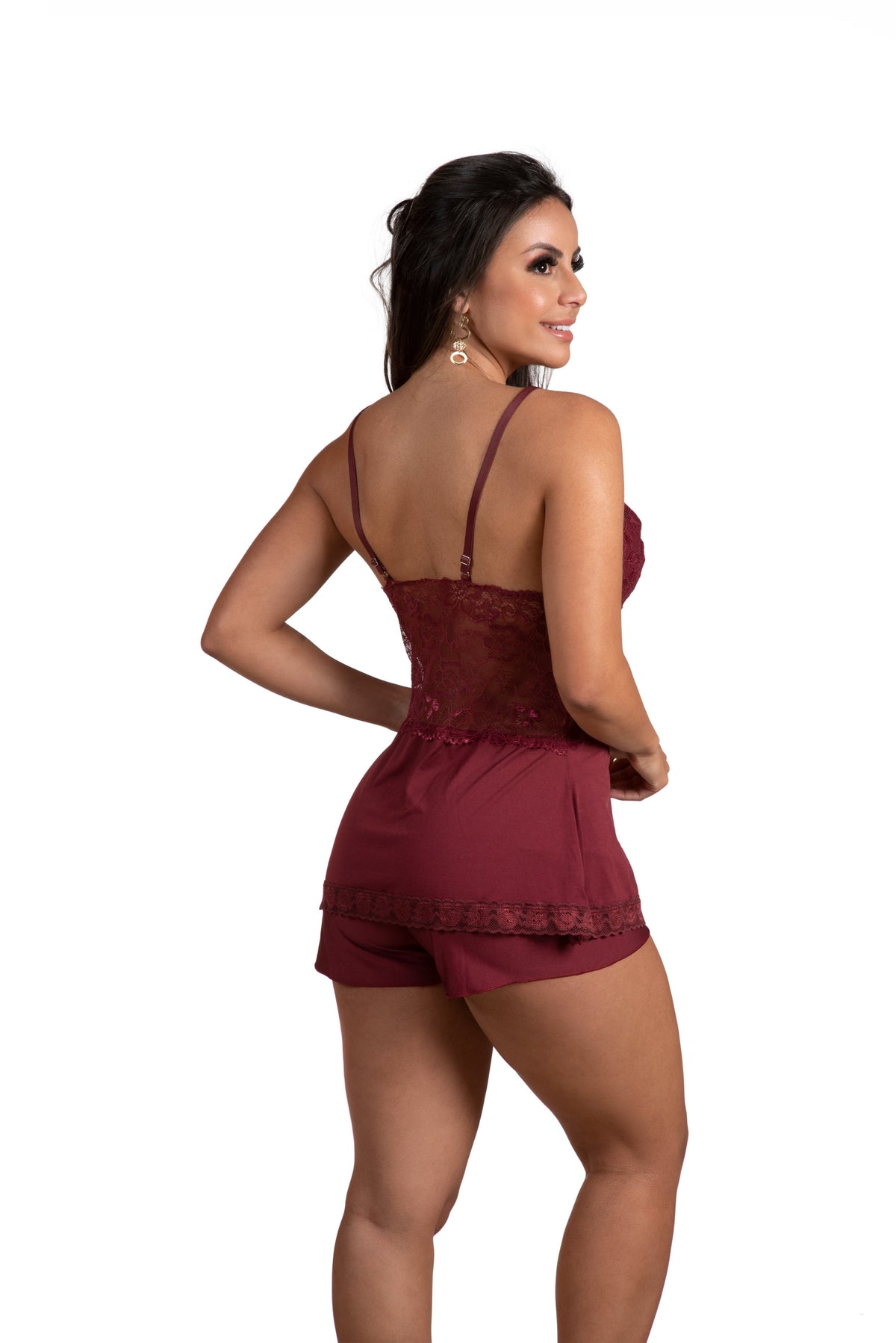 Short doll com renda no busto em Branco – Doce Malícia