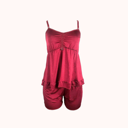 Short doll de microfibra com babado – Doce Malícia