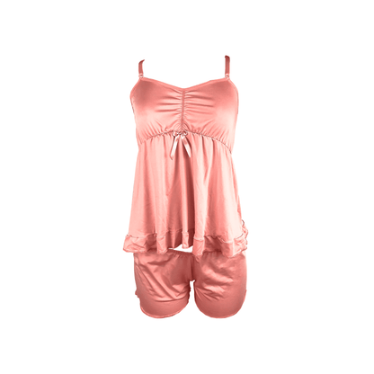 Short doll de microfibra com babado em azul – Doce Malícia