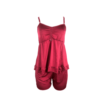 Short doll de microfibra com babado em azul – Doce Malícia