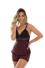 Short doll em liganete em azul-Marinho – Doce Malícia