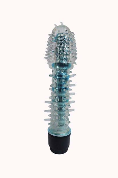 Vibrador com Capa Transparente e Saliências – Doce Malícia