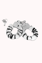 Algema de Metal com Pelúcia – Estampa de Zebra – Doce Malícia