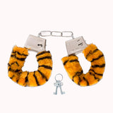 Algema de Metal com Pelúcia – Estampa de Tigre – Doce Malícia