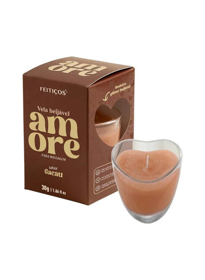 Vela Beijável Amore Cacau 30g em Quantidade – Doce Malícia