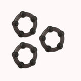 Anel Peniano de Silicone com Esferas – Kit 3 em 1 – Doce Malícia