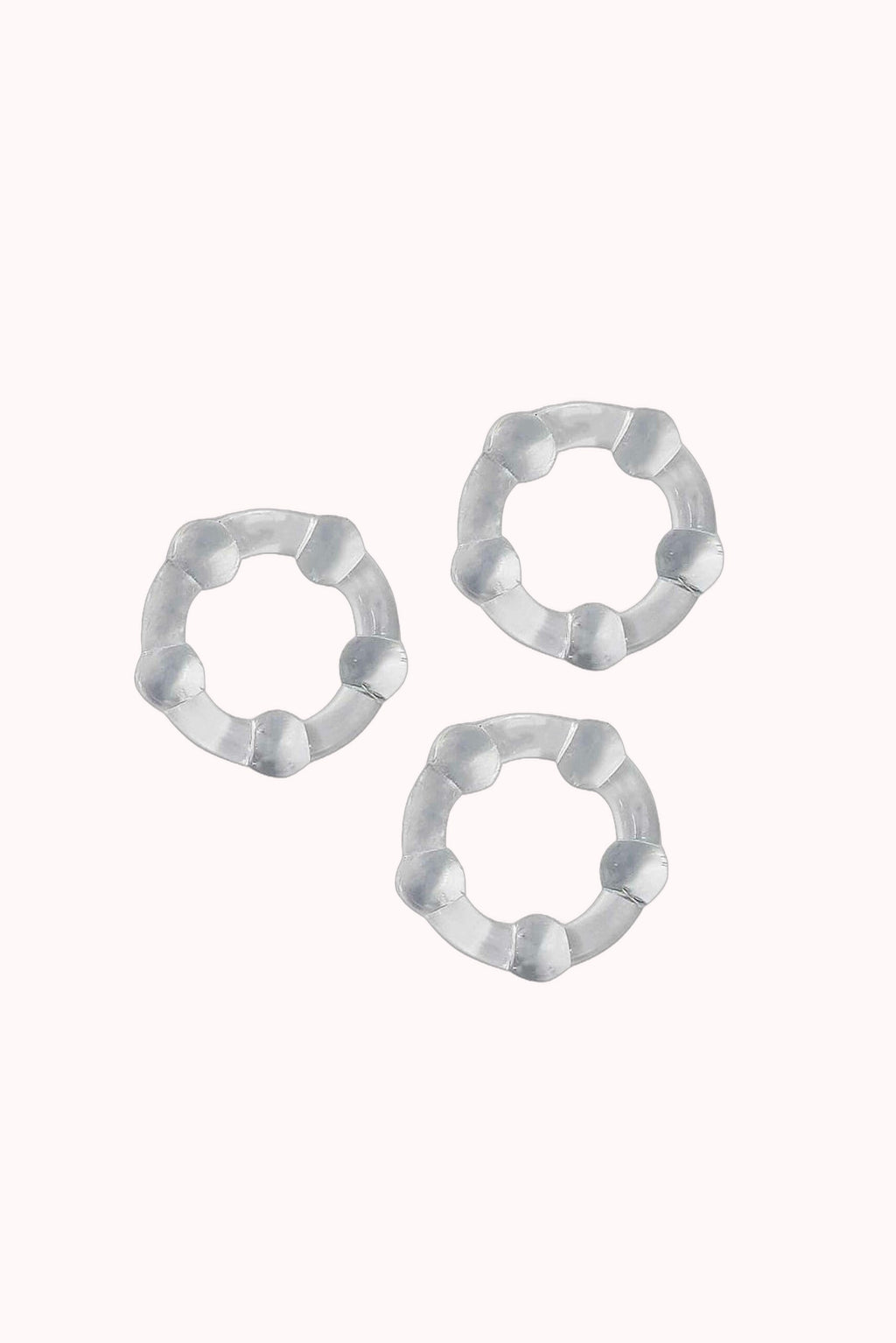Anel Peniano de Silicone com Esferas – Kit 3 em 1 – Doce Malícia