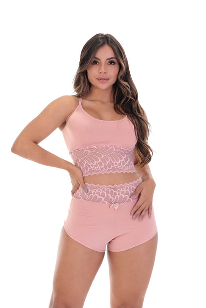 Baby Doll Nadador com Renda em azul-Marinho – Doce Malícia