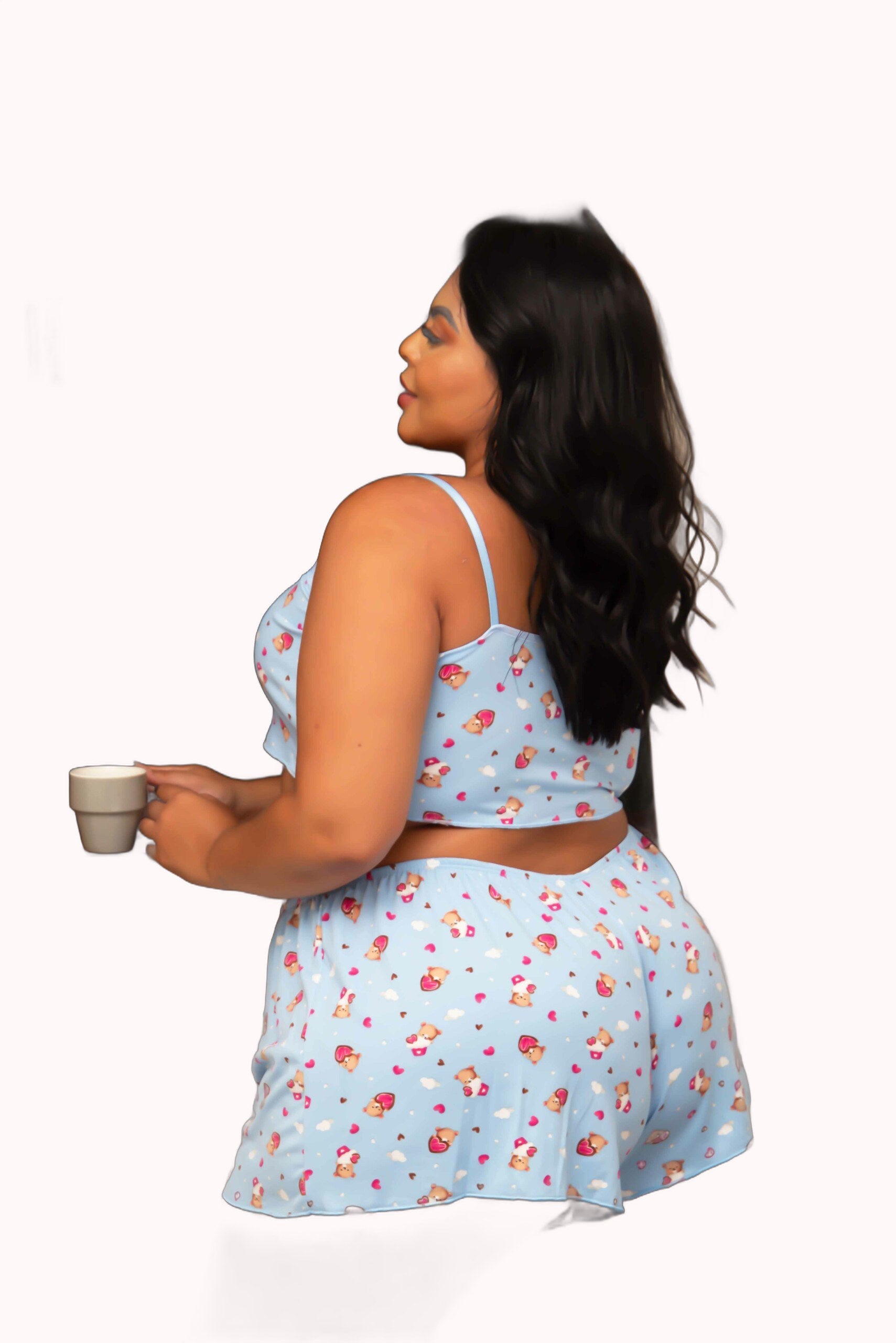 Baby Doll em Suede Estampado Plus Size – Doce Malícia