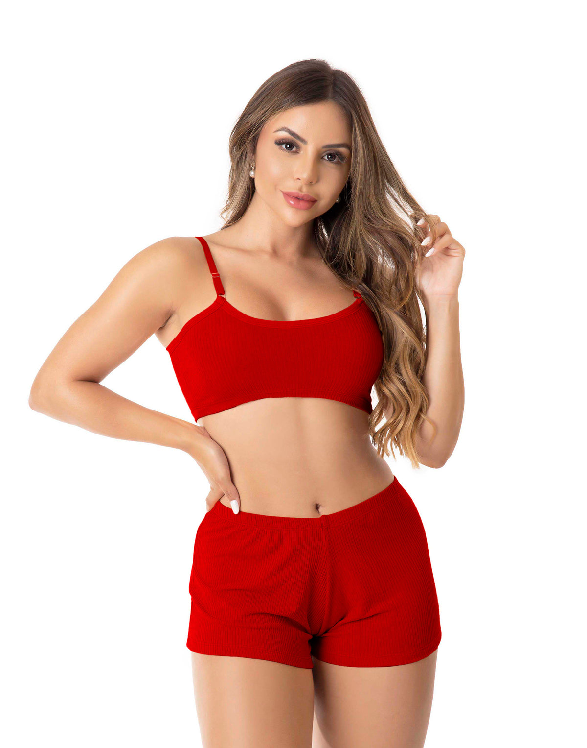 Baby Doll Conforto Canelado em azul-Marinho – Doce Malícia
