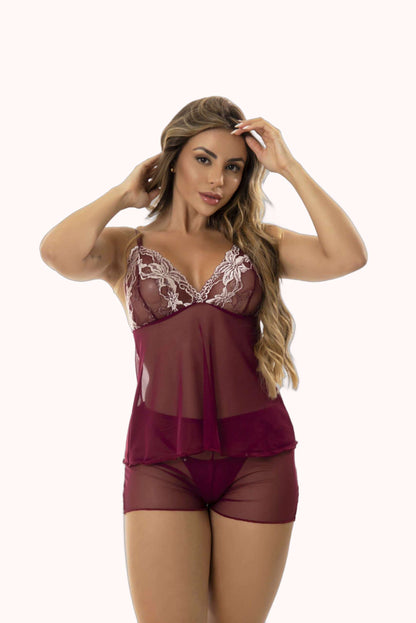 Baby Doll de Tule e Renda – Doce Malícia