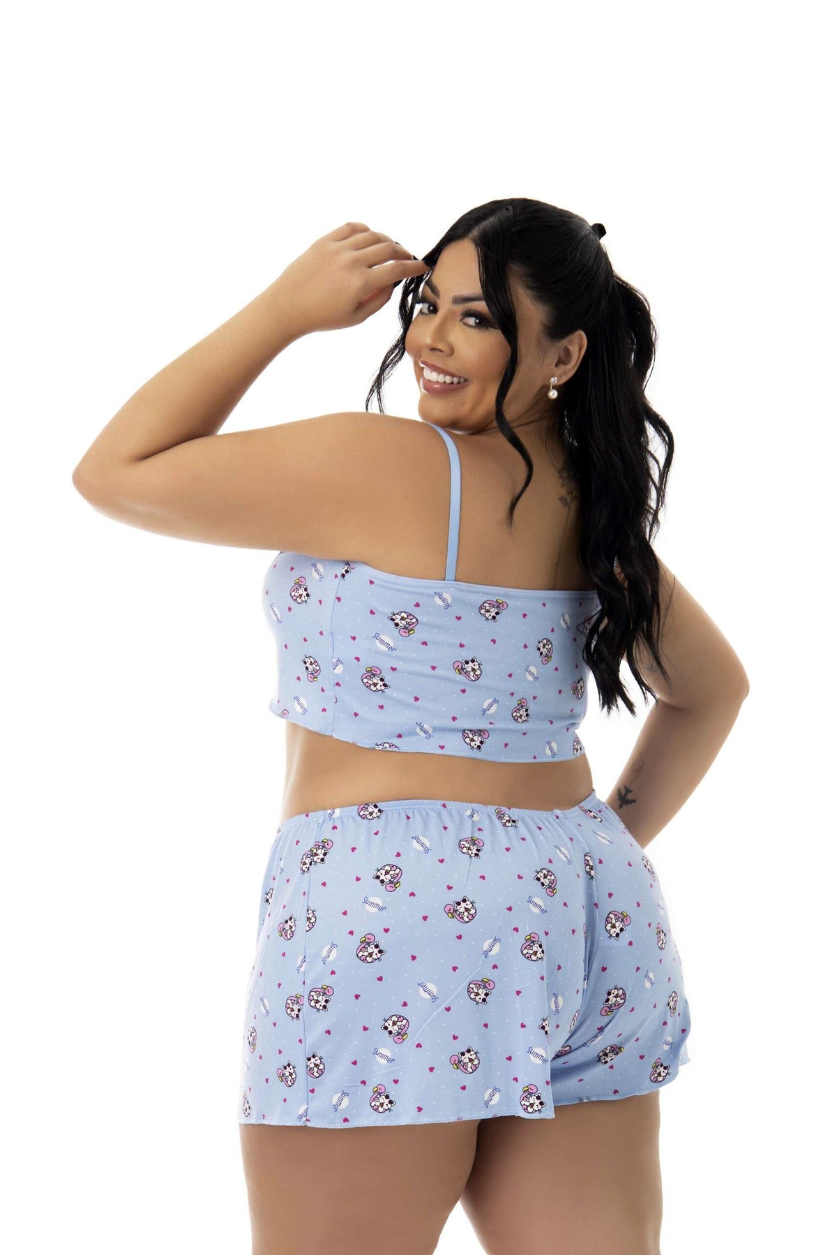 Baby Doll em Suede Estampado em Frozen – Doce Malícia