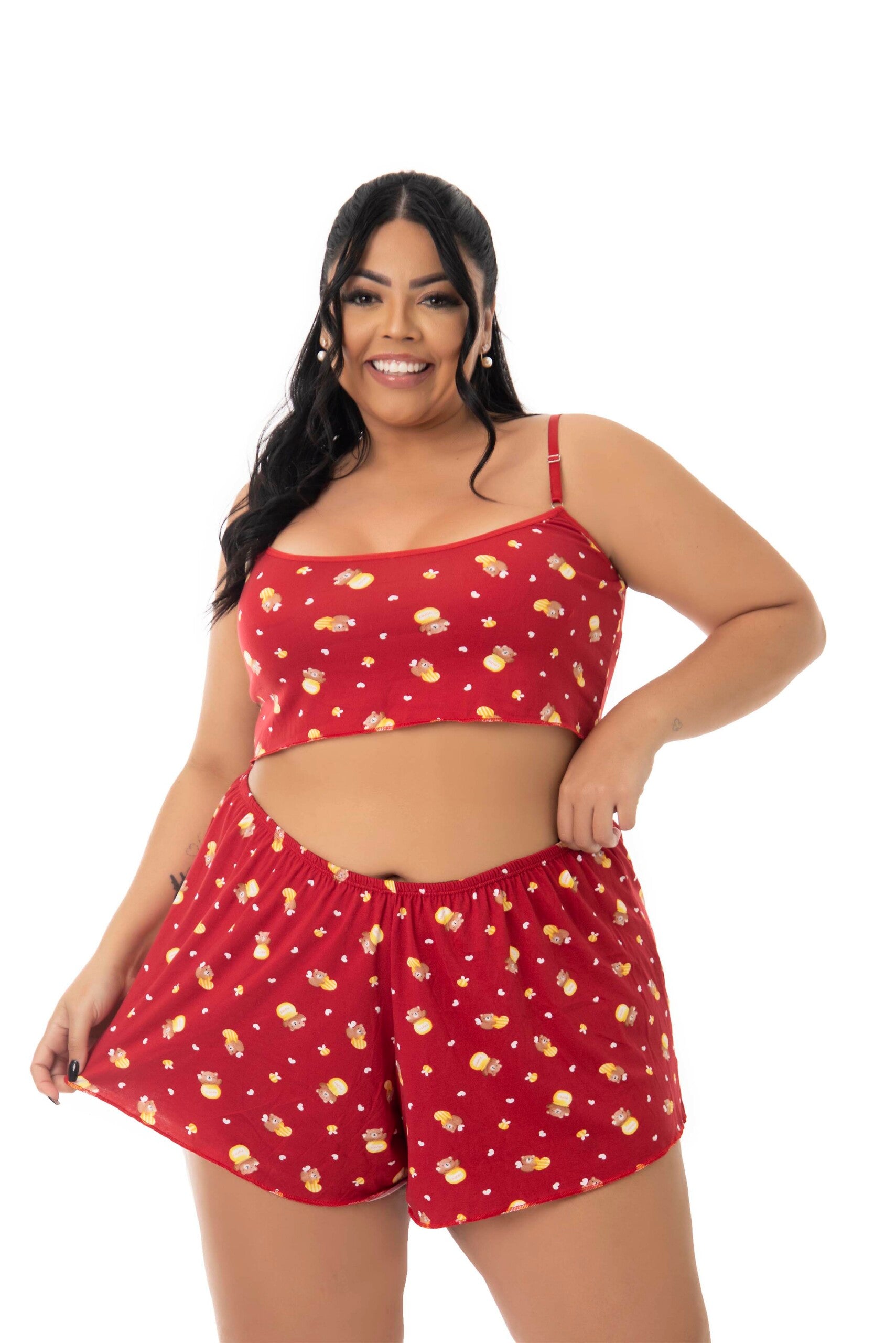 Baby Doll em Suede Estampado em Frozen – Doce Malícia