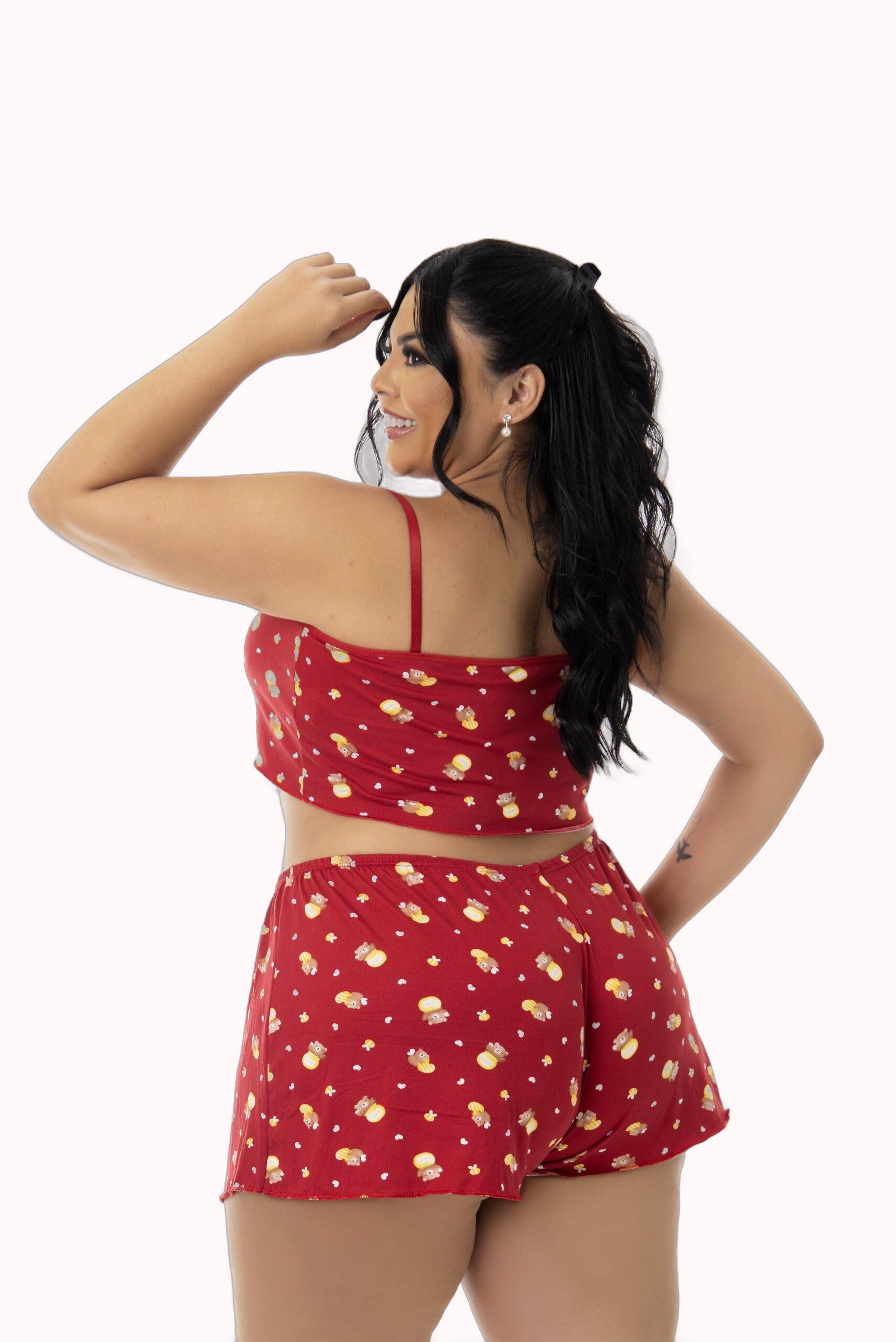 Baby Doll em Suede Estampado Plus Size – Doce Malícia
