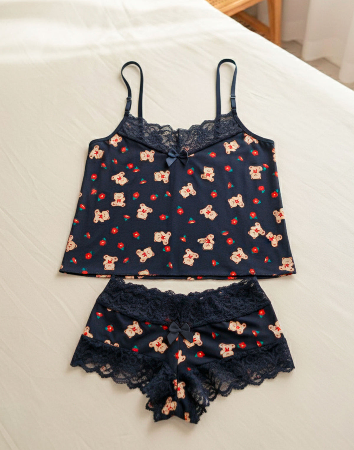 Baby Doll em suede Estampado em Branco – Doce Malícia