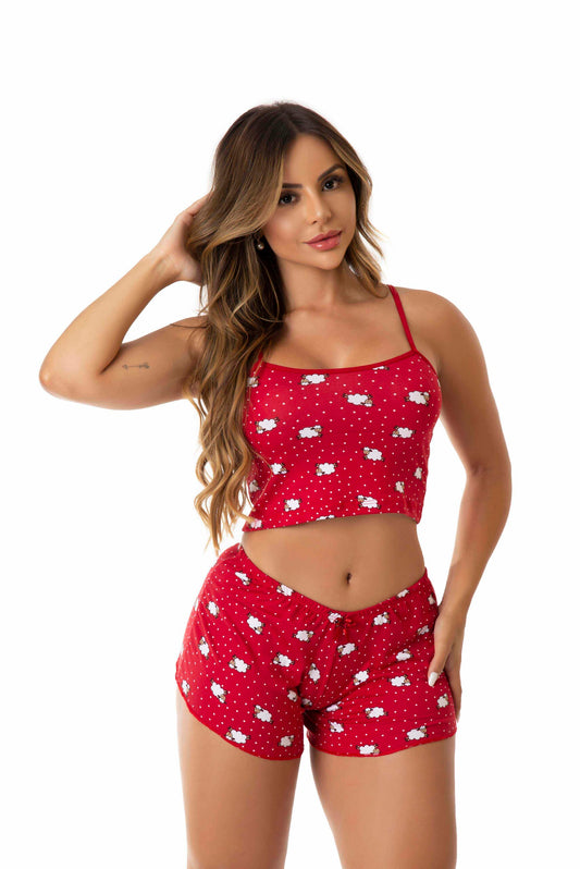 Baby Doll em Suede Estampado em Branco – Doce Malícia