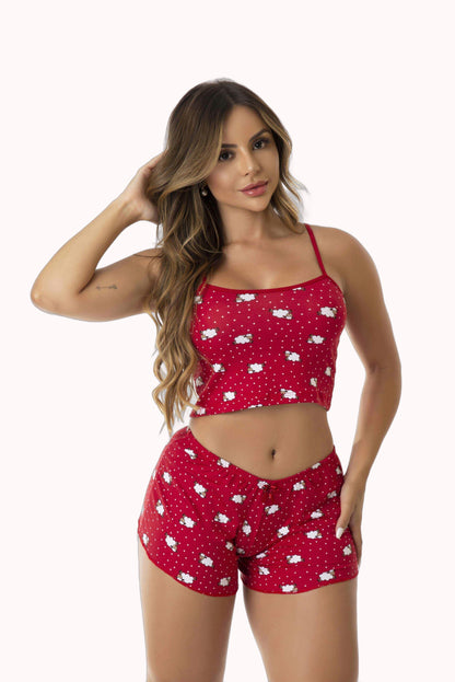 Baby Doll em Suede Estampado