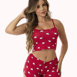 Baby Doll em Suede Estampado – Doce Malícia