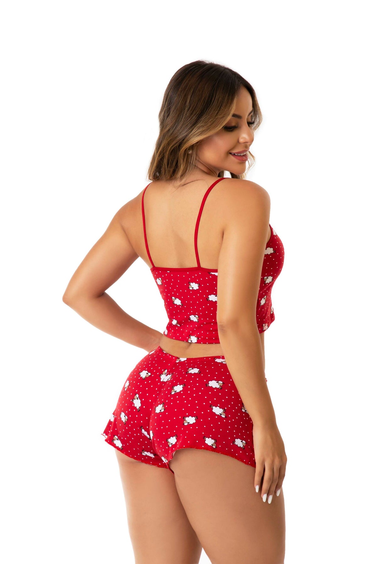 Baby Doll em Suede Estampado em Branco – Doce Malícia