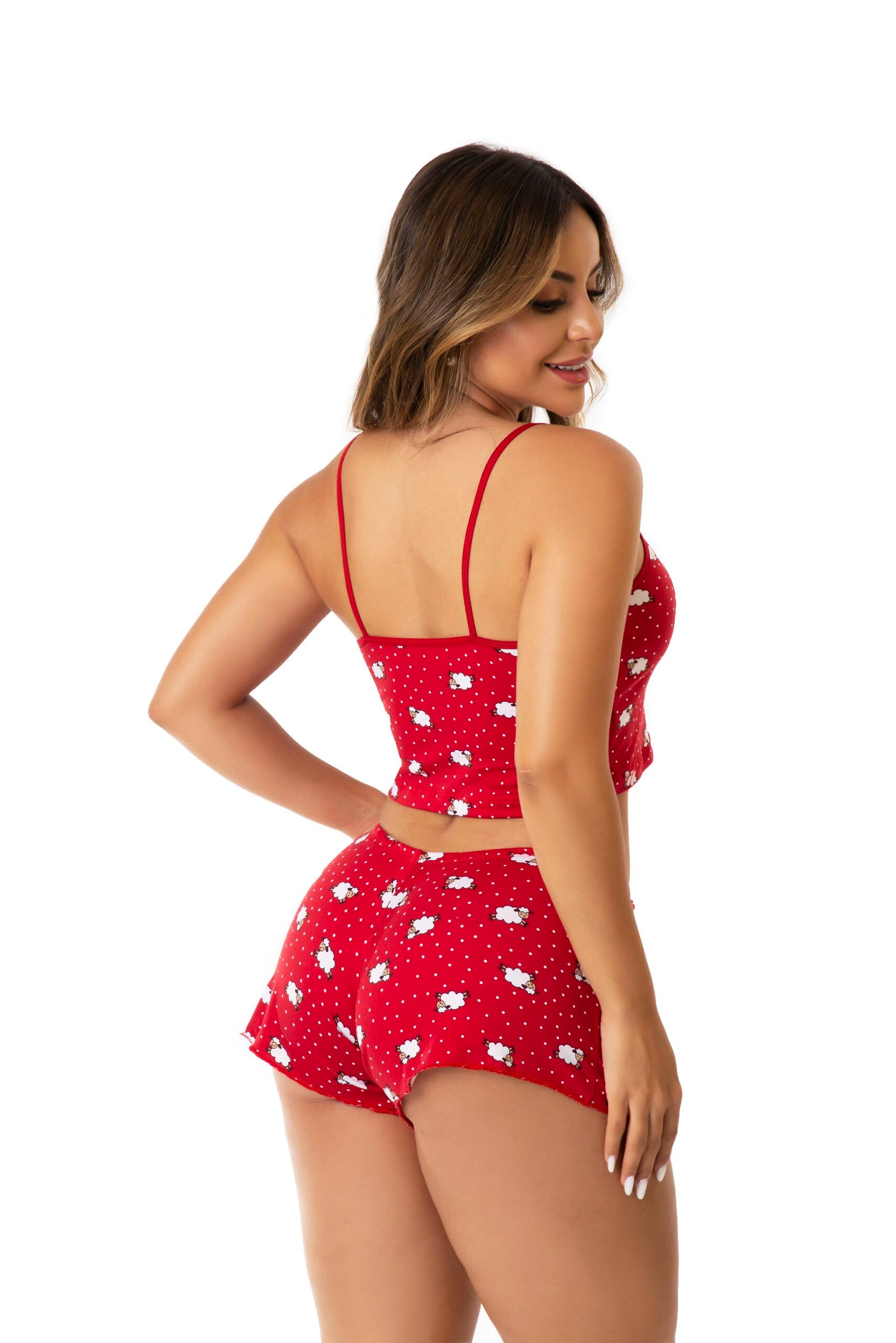 Baby Doll em Suede Estampado em Branco – Doce Malícia