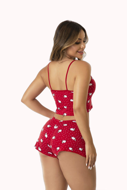 Baby Doll em Suede Estampado
