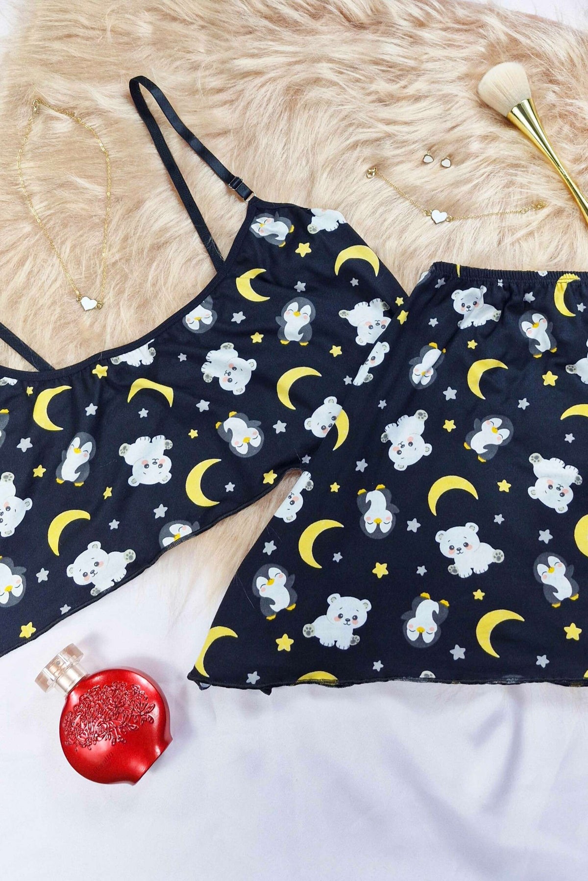 Baby Doll em Suede Estampado em Frozen – Doce Malícia