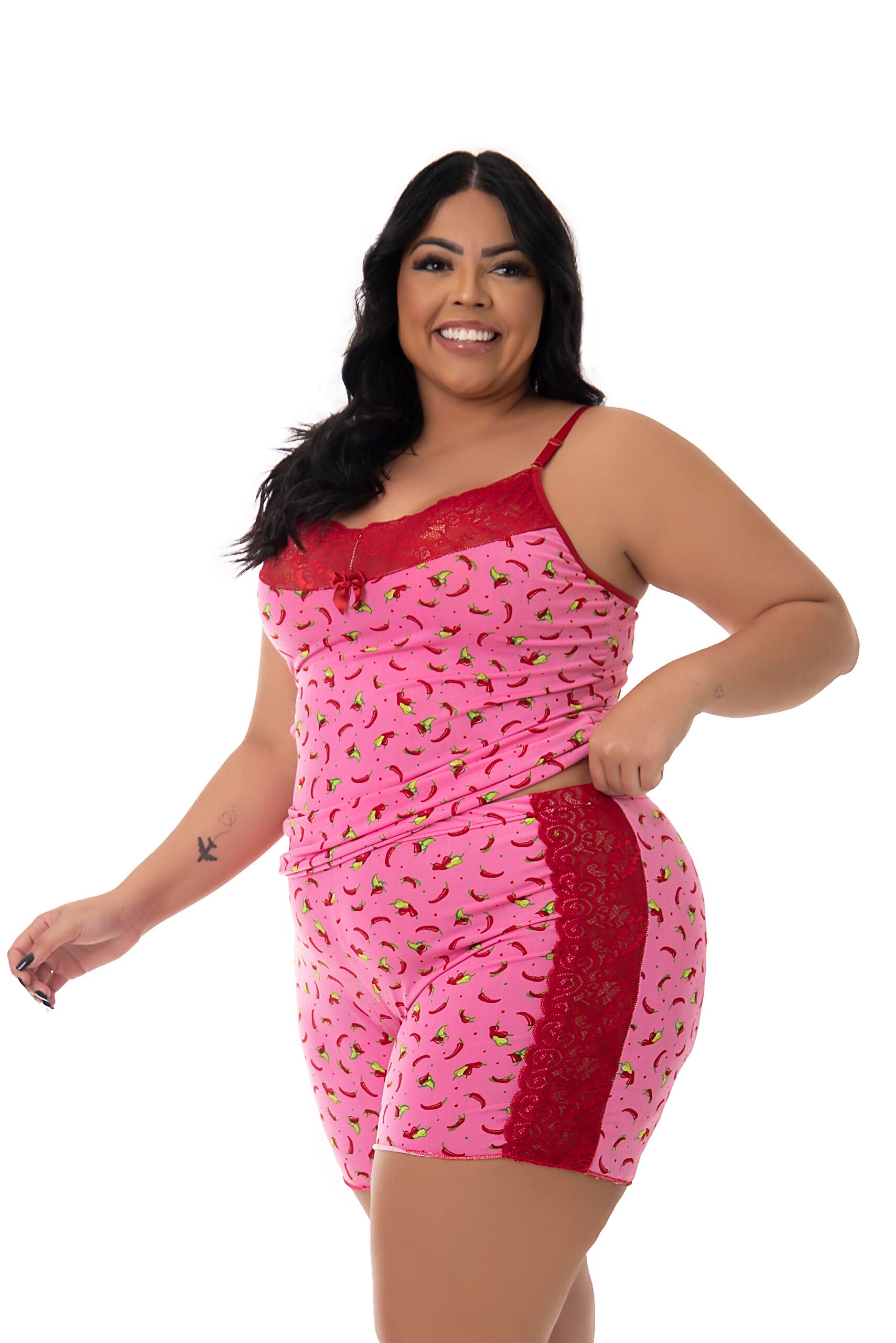 Short Doll em Liganete Estampado em amarelo – Doce Malícia