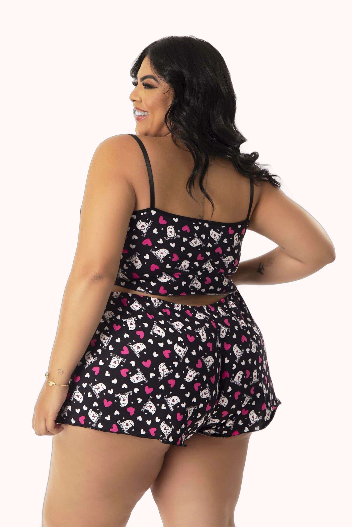 Baby Doll em Suede Estampado Plus Size – Doce Malícia