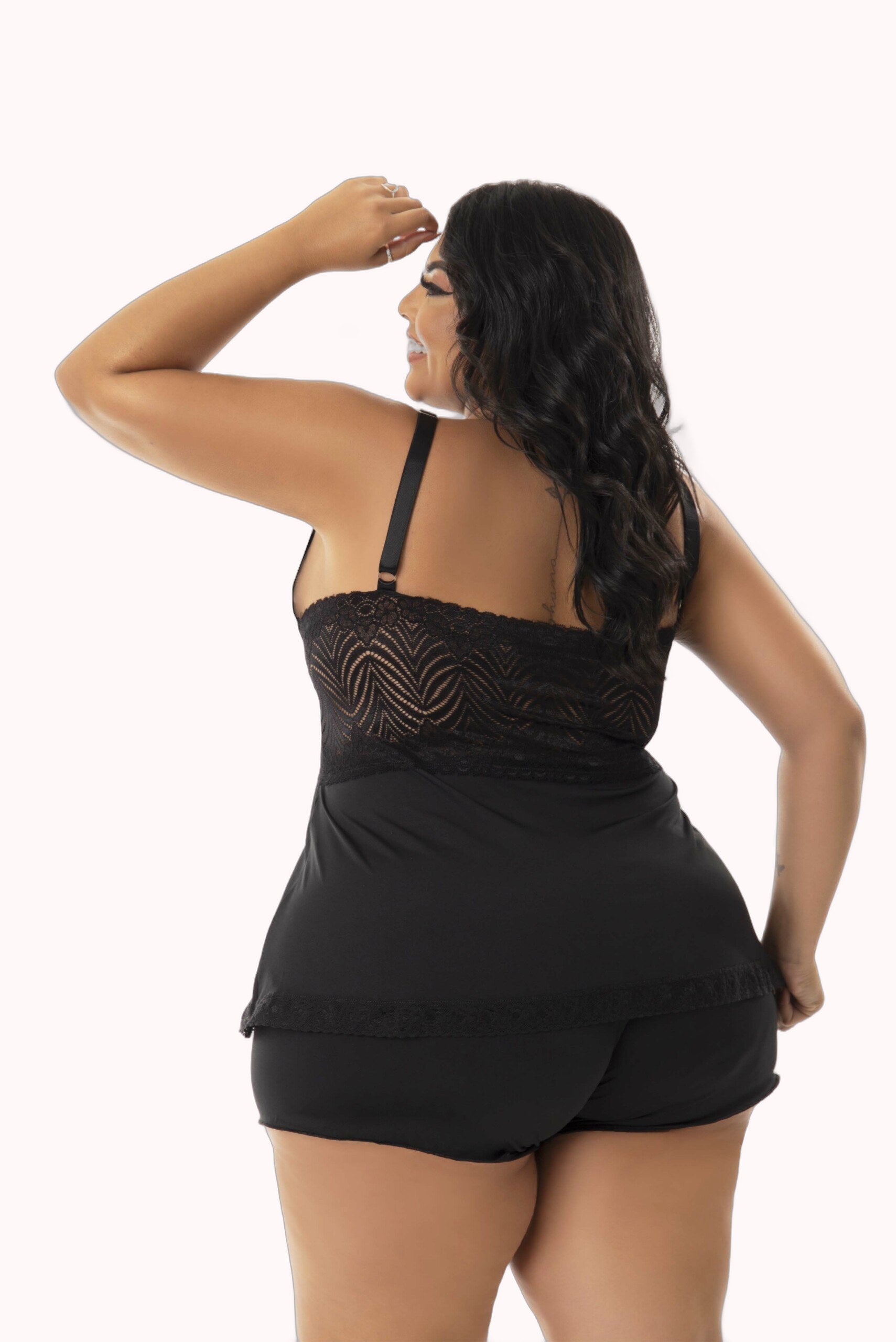 Baby Doll Plus Size com renda – Doce Malícia
