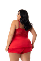 Baby Doll Plus Size com renda em Branco – Doce Malícia
