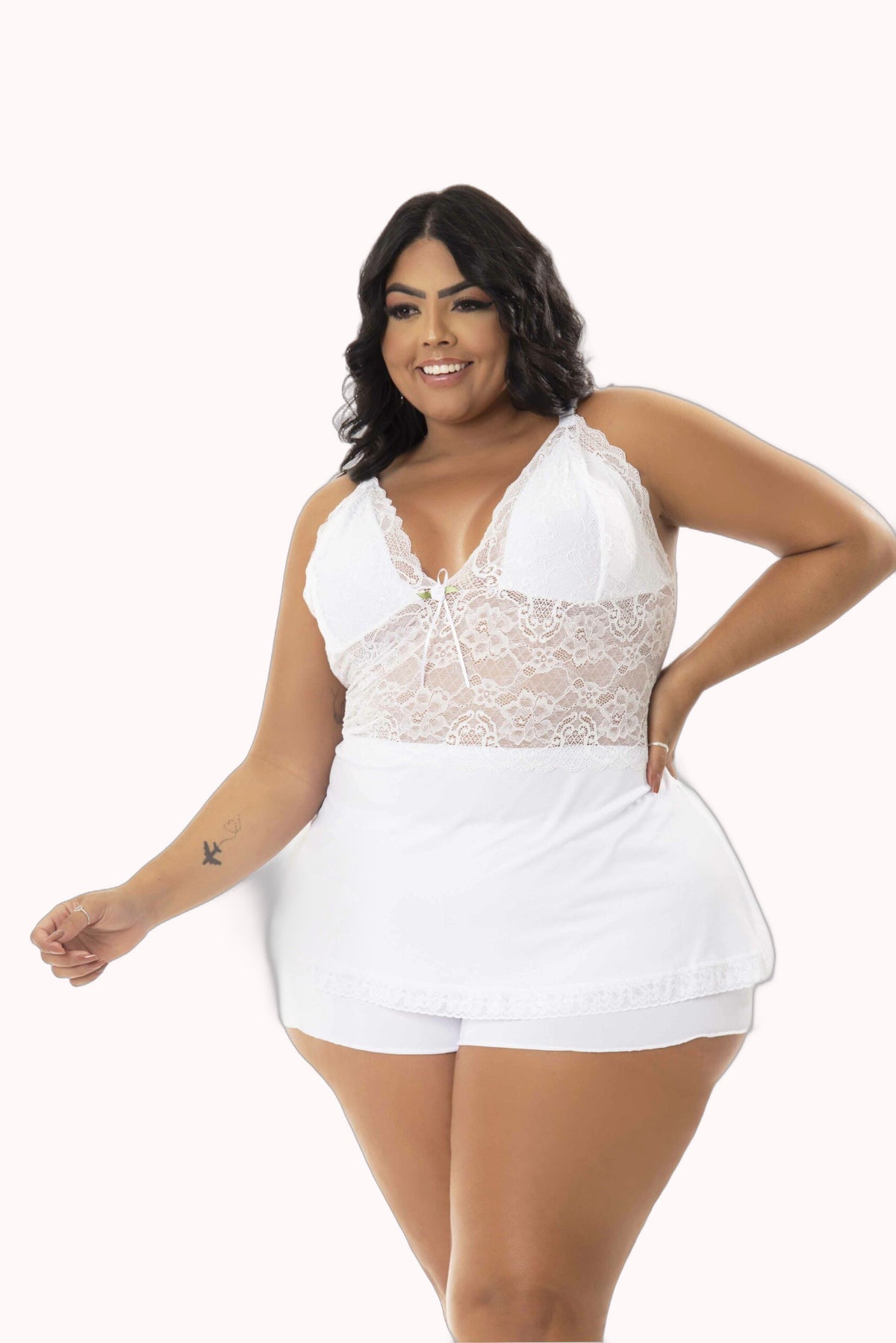 Baby Doll Plus Size com renda – Doce Malícia