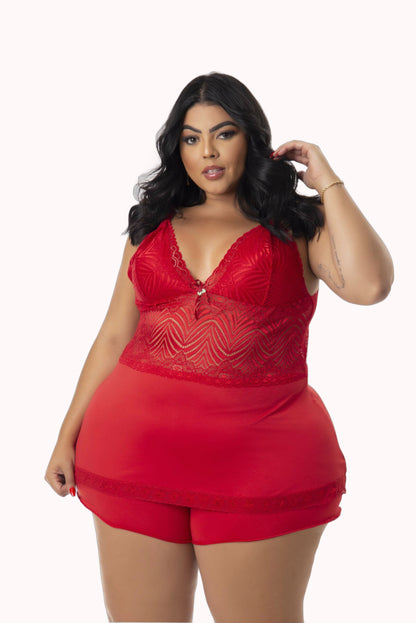 Baby Doll Plus Size com renda – Doce Malícia