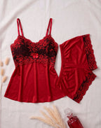 Baby Doll com Renda Bicolor em azul-Marinho – Doce Malícia