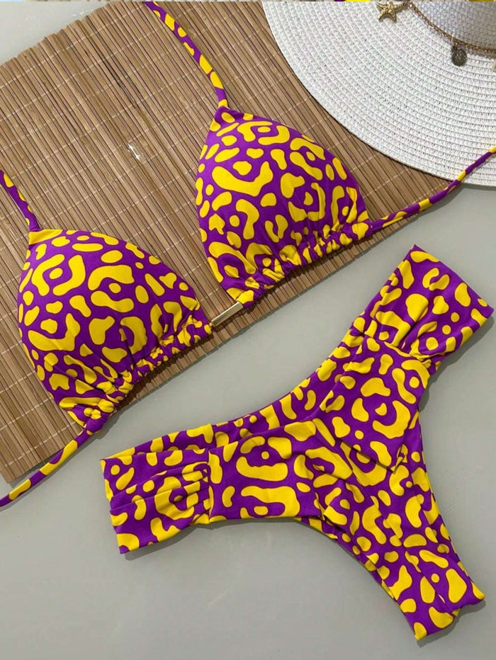Biquíni Estampa Abstrata Roxo e – Doce Malícia — Doce Malícia