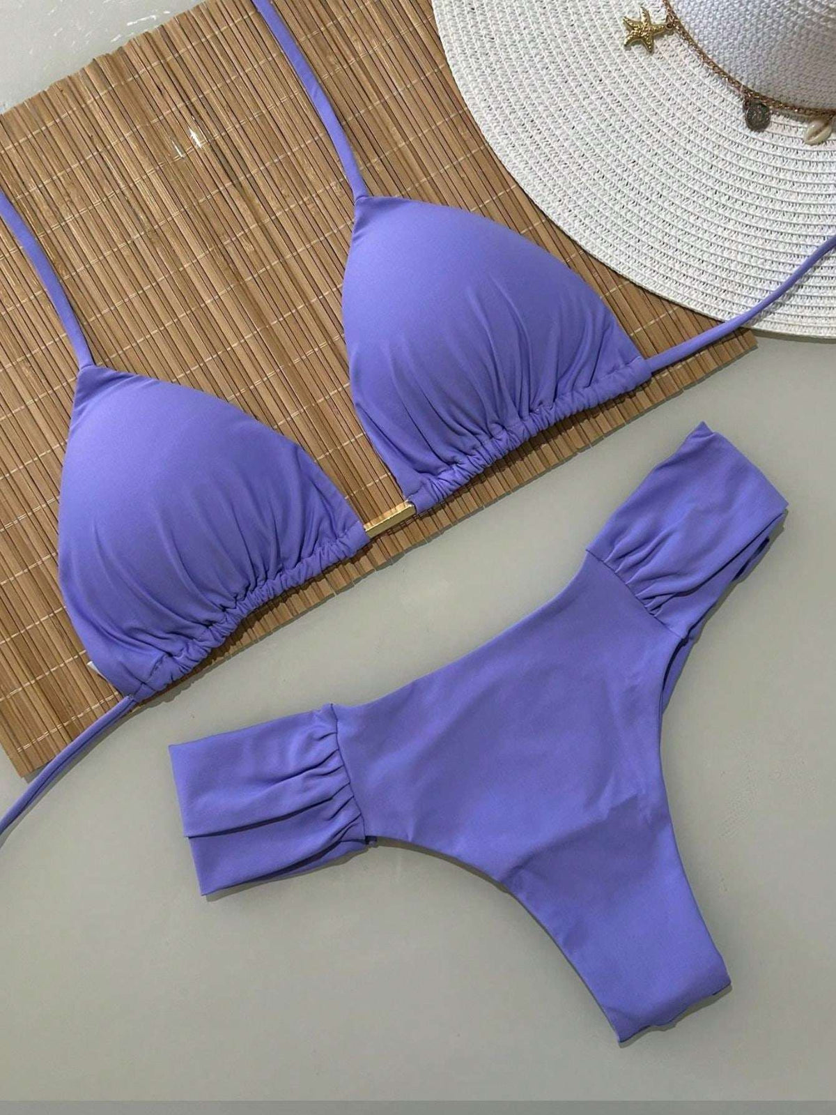 Biquíni Estampa Abstrata Roxo e – Doce Malícia