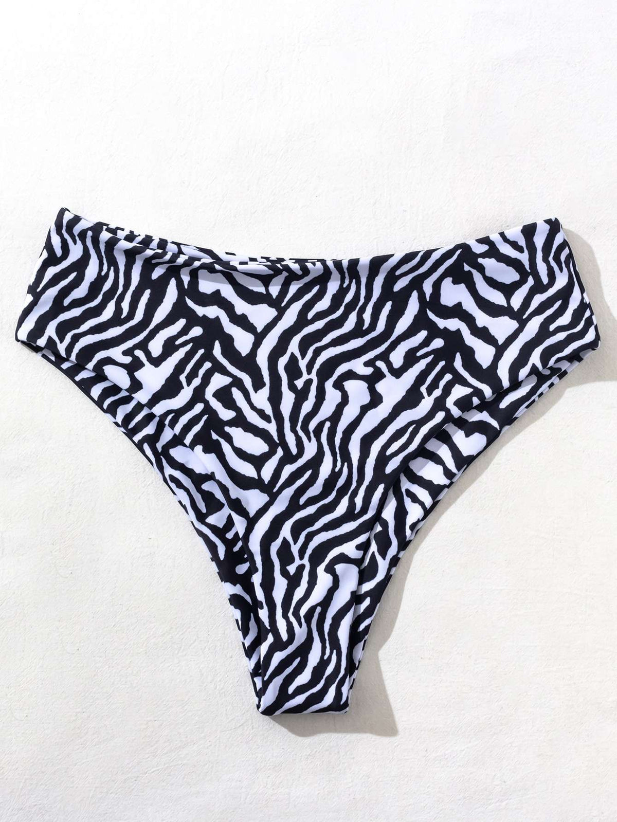 Calcinha de Biquíni Cintura Alta Estampa Zebra – Doce Malícia