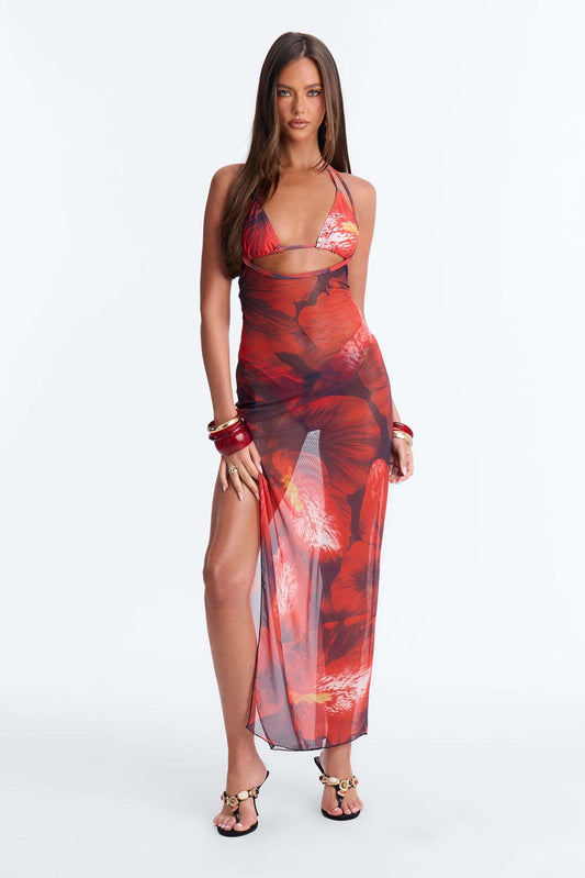 Biquíni Feminino Longo Floral Estampado – Doce Malícia