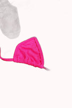 Biquíni Cortininha Canelado Brilhoso Rosa Neon – Doce Malícia