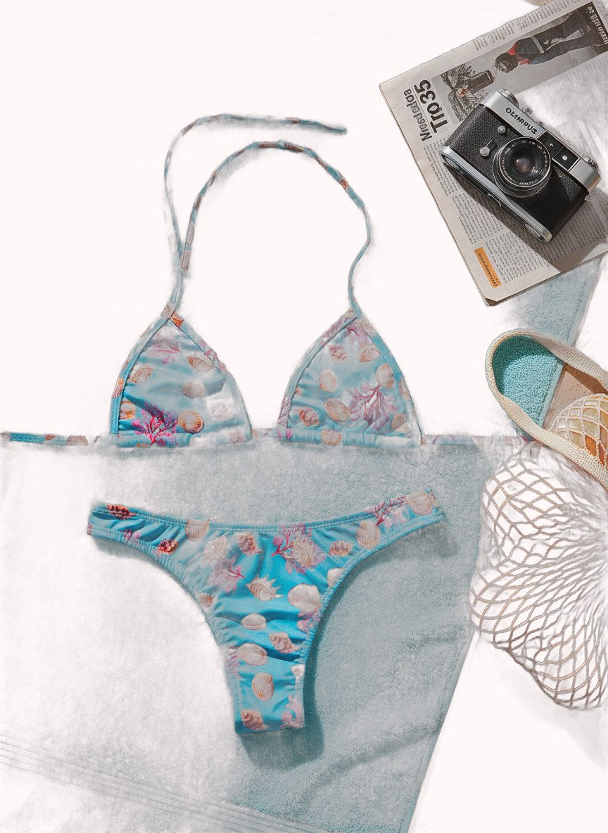 Biquíni Cortininha Estampado – Fundo do Mar – Doce Malícia