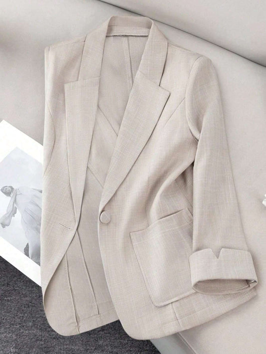 Blazer Feminino Linho Preto – Doce Malícia