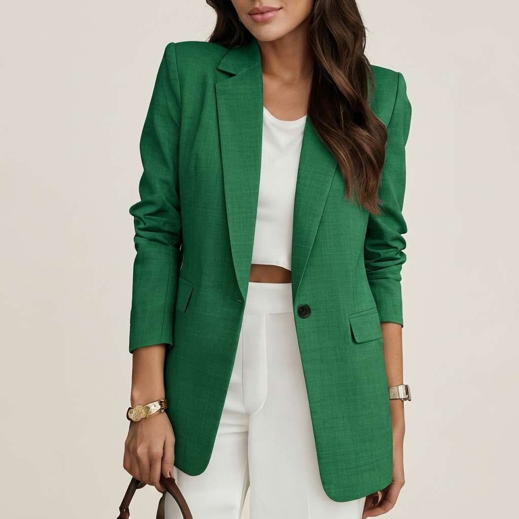 Blazer Feminino Manga Longa Longo – Doce Malícia - Verde