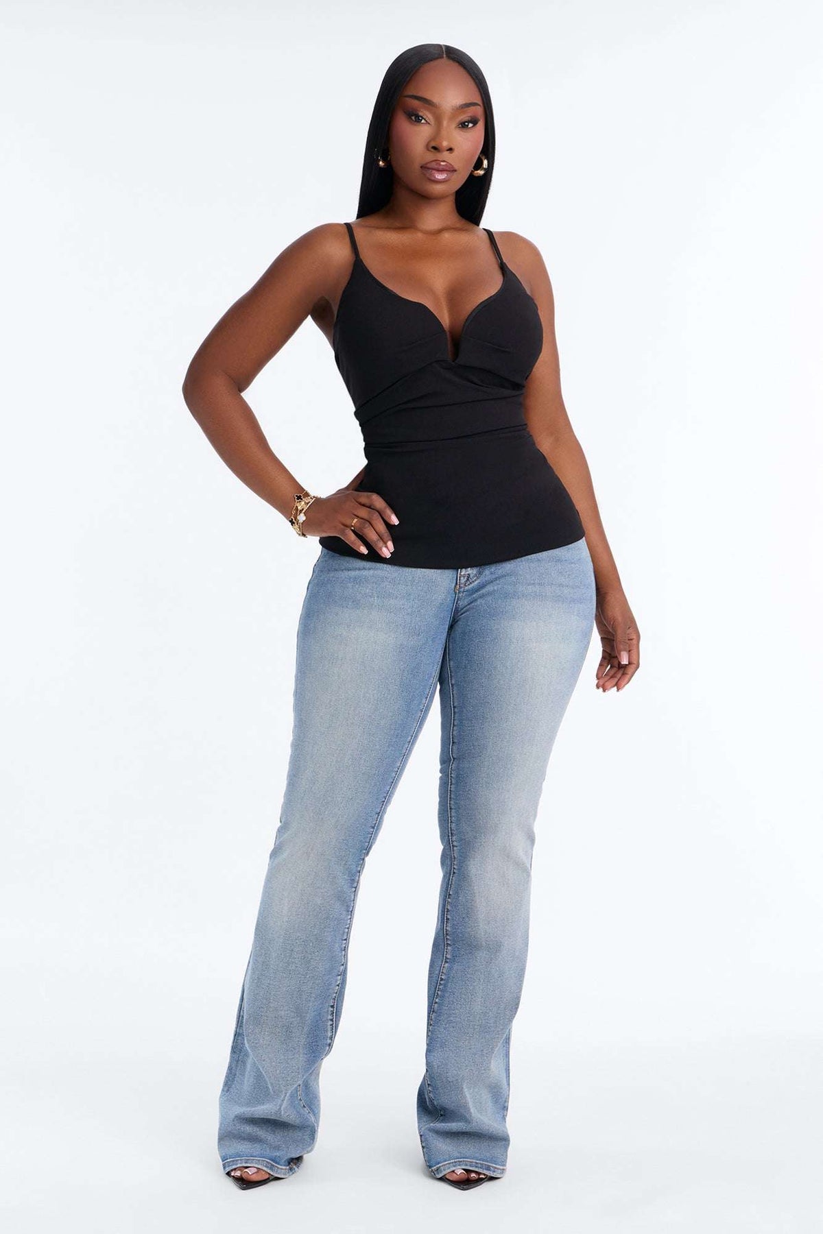 Blusa Feminina Alcinha Decote V Preto – Doce Malícia