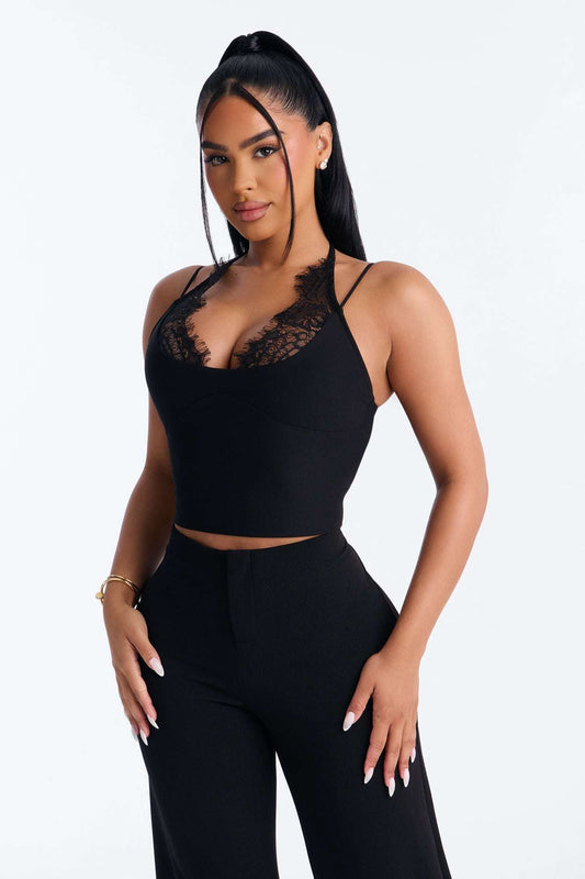 Blusa Feminina Alcinha Frente Única Renda Preto – Doce Malícia