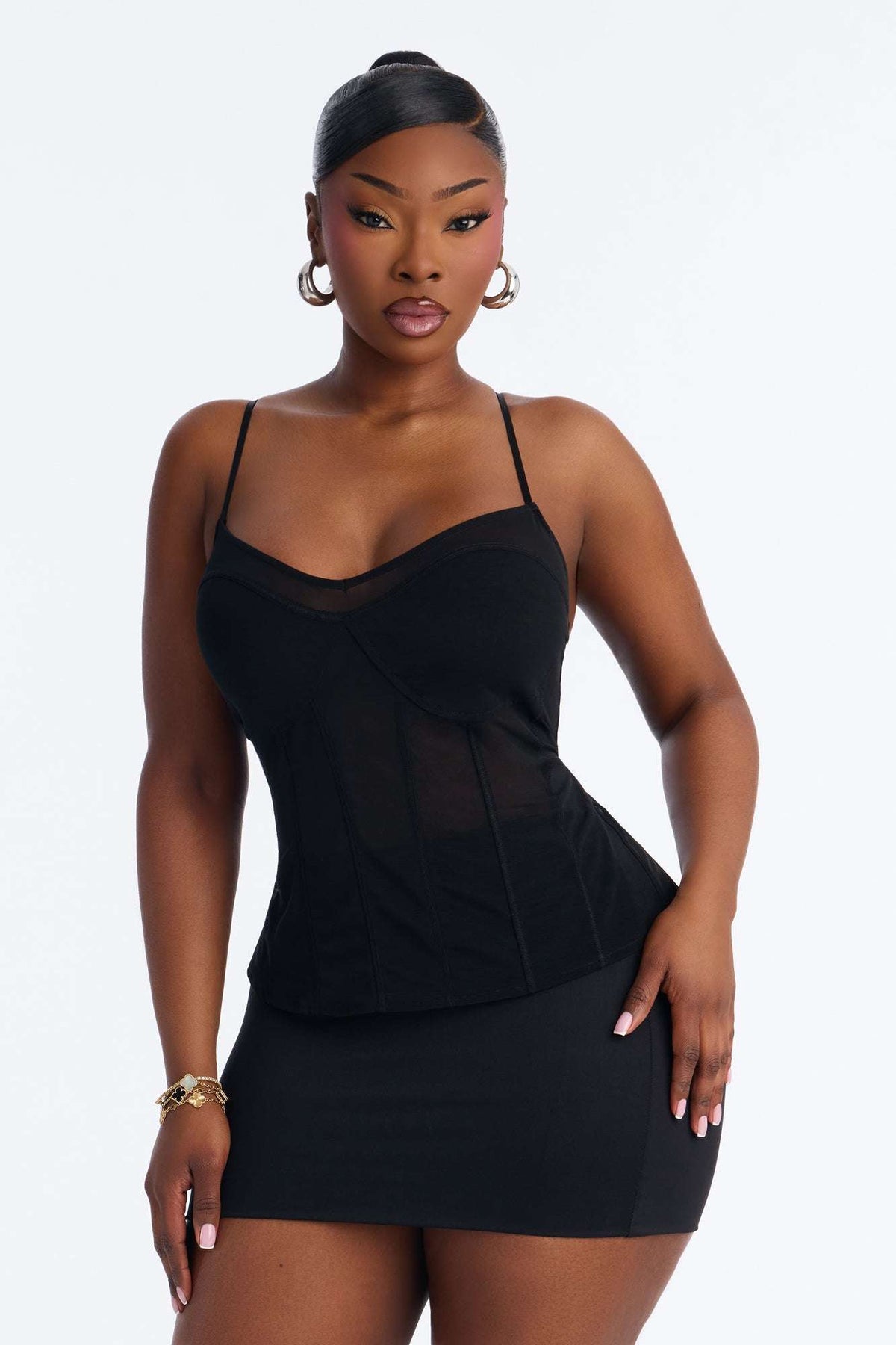 Blusa Feminina Alcinha Tule Preto – Doce Malícia