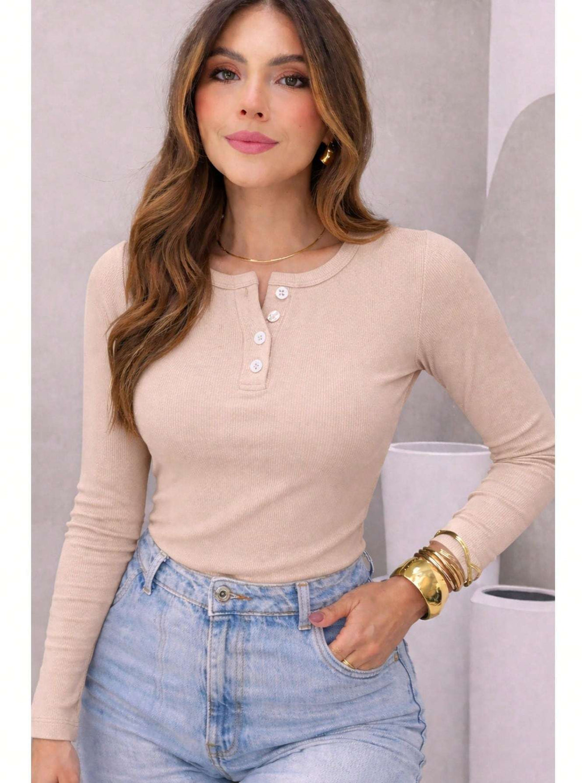 Blusa Feminina Canelado Manga Longa – Doce Malícia