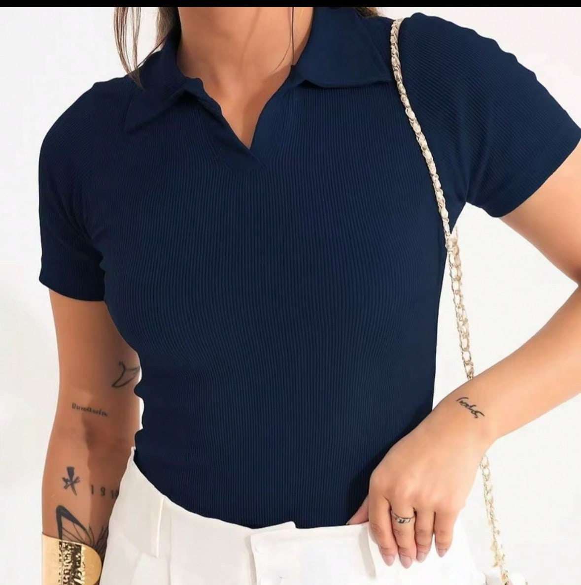 Blusa Polo Canelada – Doce Malícia